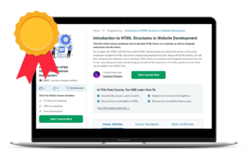 Introduction to HTML alison certificate