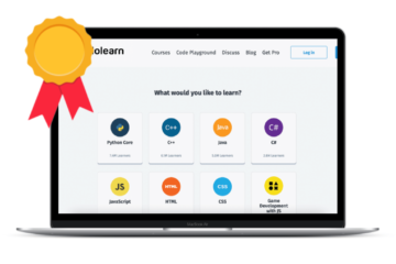 Sololearn Coding Courses certificate