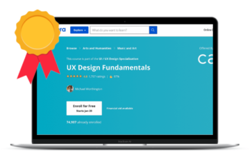 Coursera UX Design Fundamentals certification