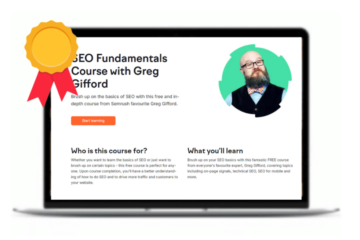 SEMrush - SEO Fundamentals certificate