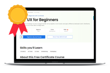 UI & UX Design for Beginners certification course great learning