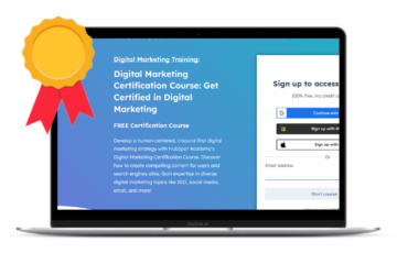 Digital Marketing hubspot course certificate