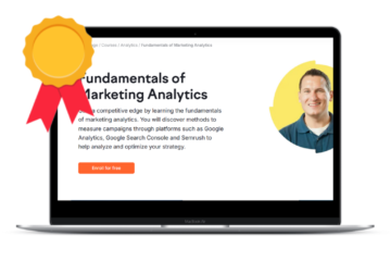 Marketing Analytics semrush course certificate